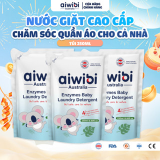 [Combo 3] Nước Giặt Aiwibi Cho Bé, Bảo Vệ Vải Mềm Mại, Loại Vết Bẩn Hiệu Quả (Túi 250ml)
