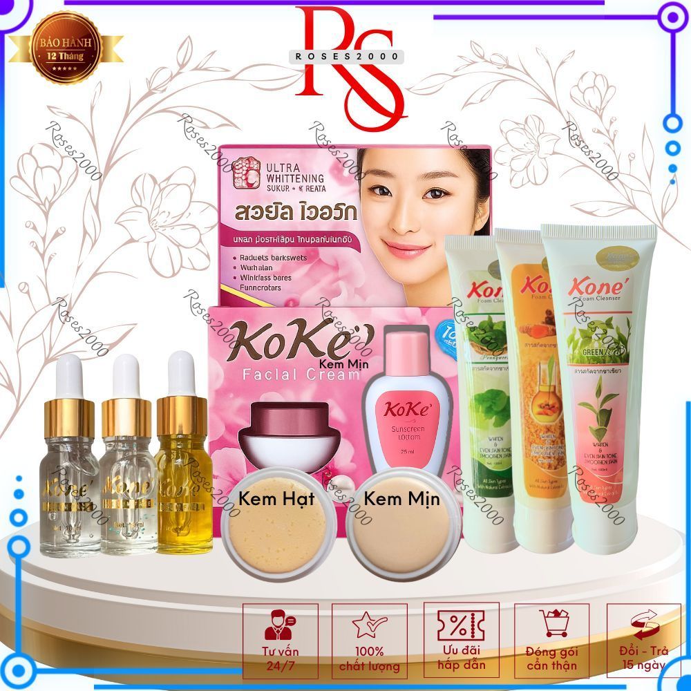 Combo Kone Thái Lan – Kem Dưỡng, Serum & Sữa Rửa Mặt Chăm Sóc Da Hằng Ngày ( Lưu Ý Chọn Đúng Sản Phẩm )
