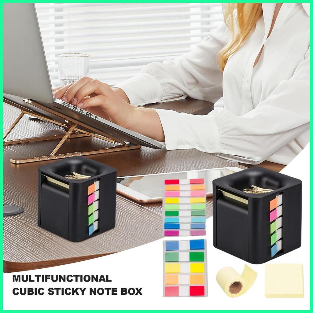 Cube Sticky Note Holder 4 trong 1 Sticky Note Dispenser Pop-up Note Dispenser Giấy Notepad Organizer