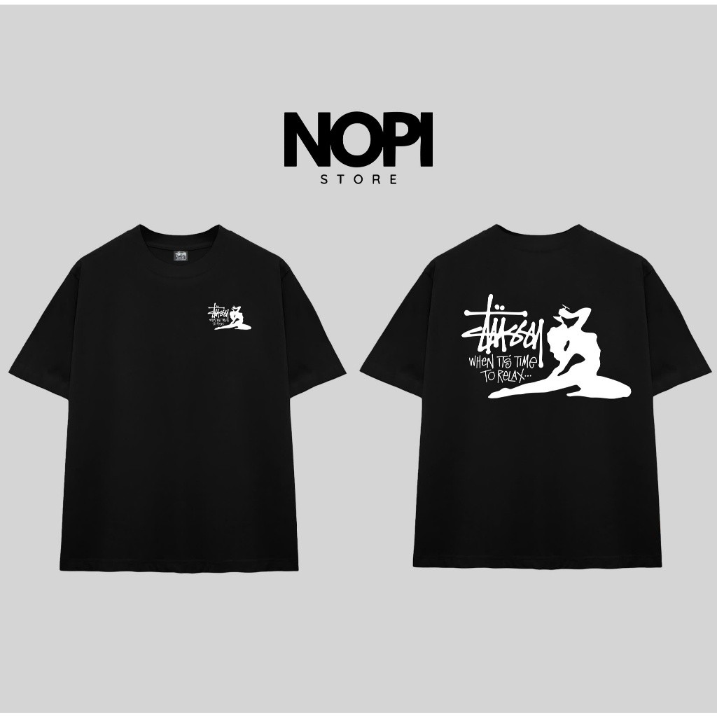 [HOT] ÁO THUN STUSSY RELAX FORM RỘNG NAM NỮ UNISEX VẢI COTTON CAO CẤP 280GSM DÀY DẶN - NOPI STORE