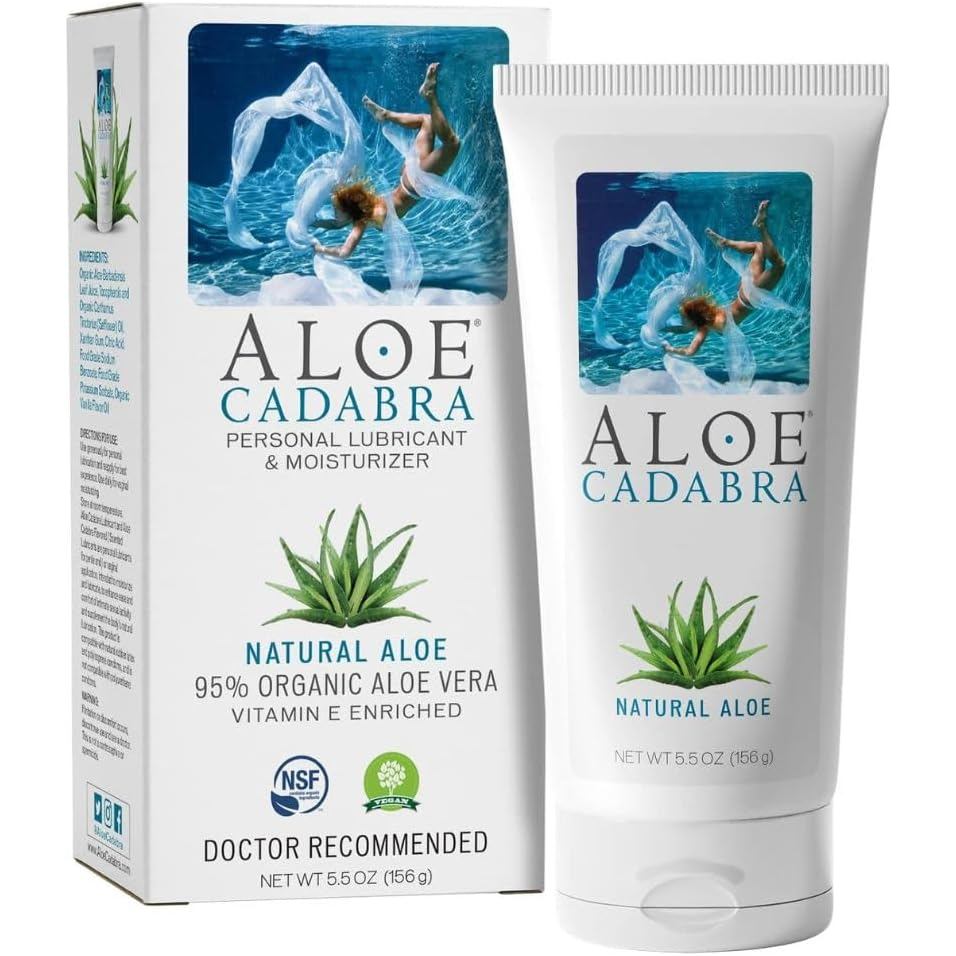 AloeCadabraWaterBasedPersonalandlMisturizer, OrganicAloeLubeforMen, WomenandCouples, Non-Staining, p
