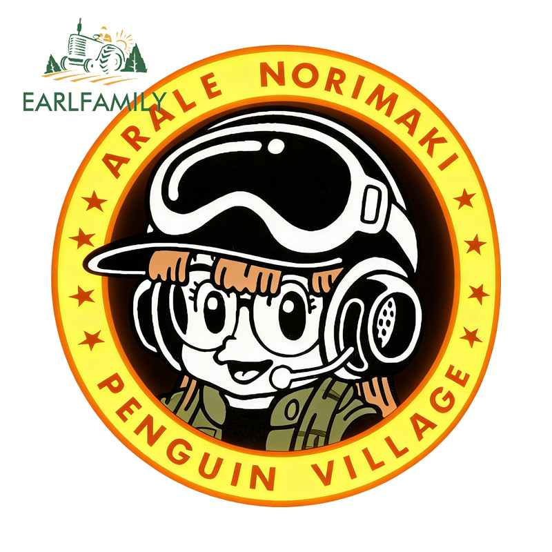 EARLFAMILY Arale Norimaki Ký Nhãn Dán Xe Hơi Hoạt Hình Chống Nước Kính Chắn Gió Xe Máy Ván Lướt Sóng
