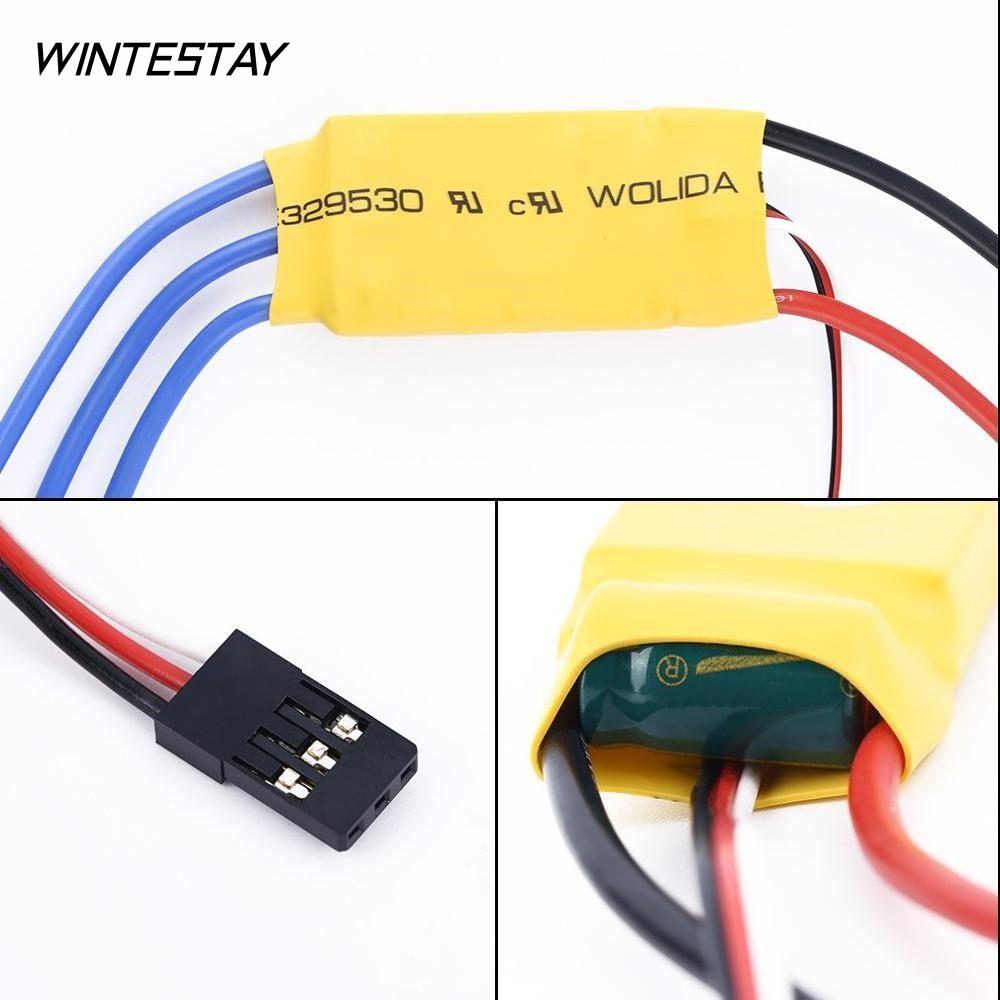 WINTESTAY ESC Động cơ không chổi than, Bộ phận RC Bộ điều khiển tốc độ 30A / 40A, Thuyền trực thăng 