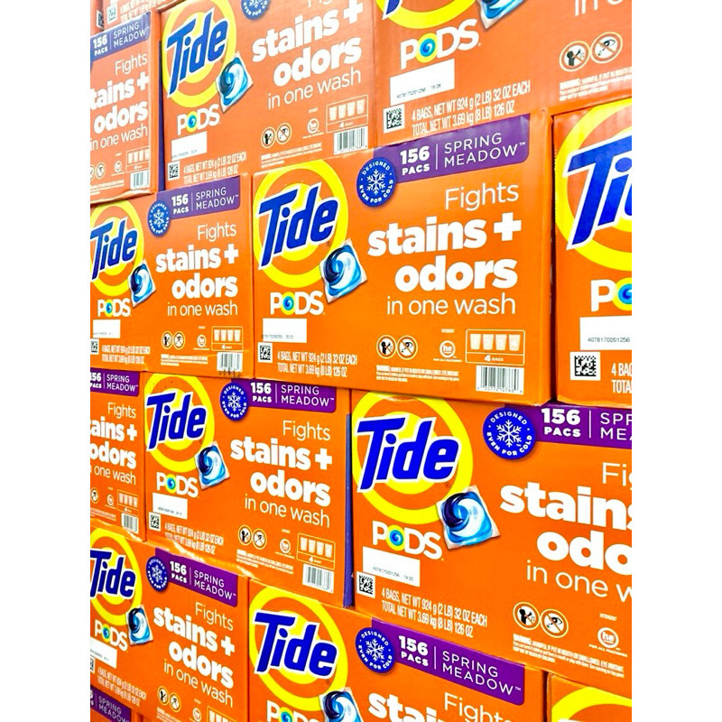 Viên Giặt Tide Pods 3in1 Mỹ Chính Hãng – Thùng 156 Viên (4x39) – Sạch Sâu, Thơm Lâu
