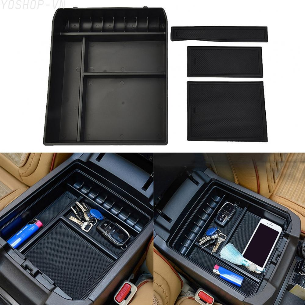 [Ysp]Storage box Car Black ABS Armrest For Toyota Land Cruiser Prado 120 FJ120 Useful