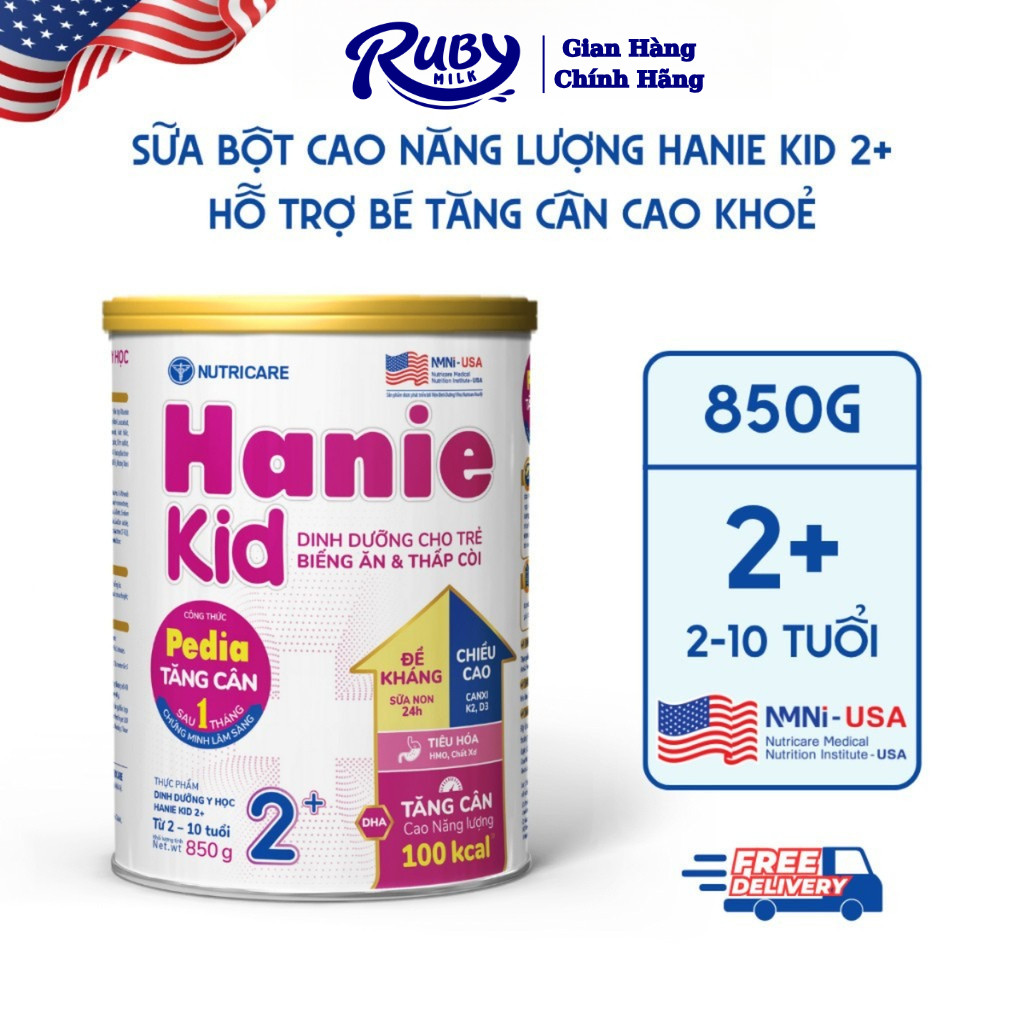 Sữa Bột Hanie Kid 2+ 850g - NUTRICARE