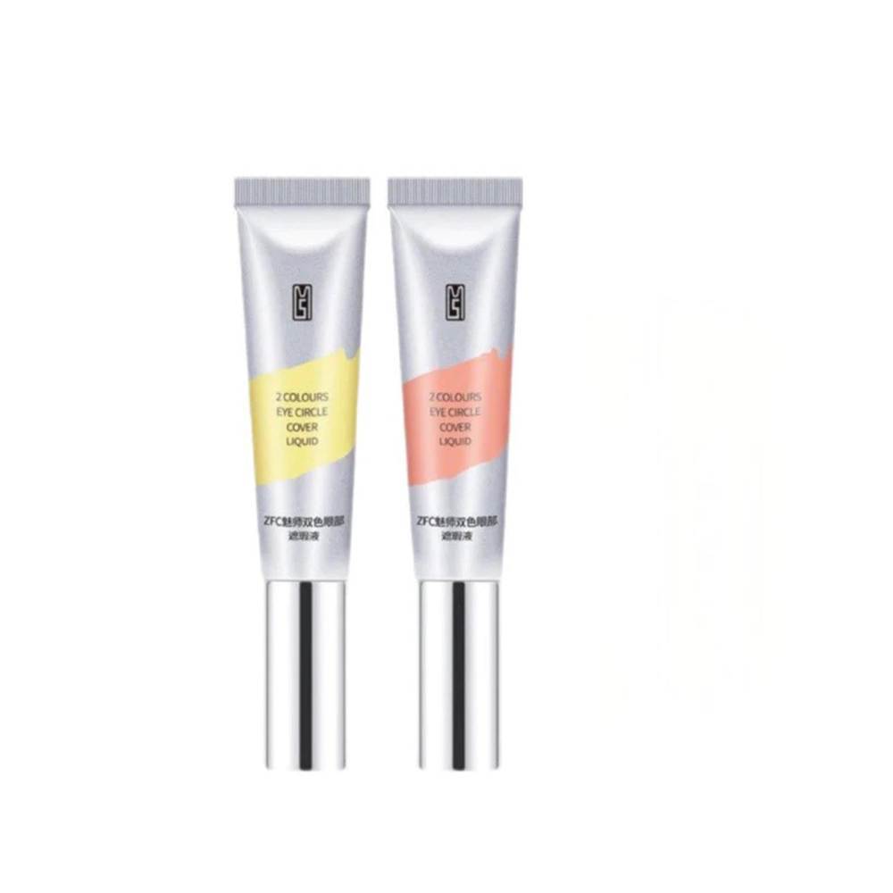 ZFC 2 Colors Eye Circle Cover Liquid Concealer, Color Corrector Concealer Hide Dark Circles Redness 