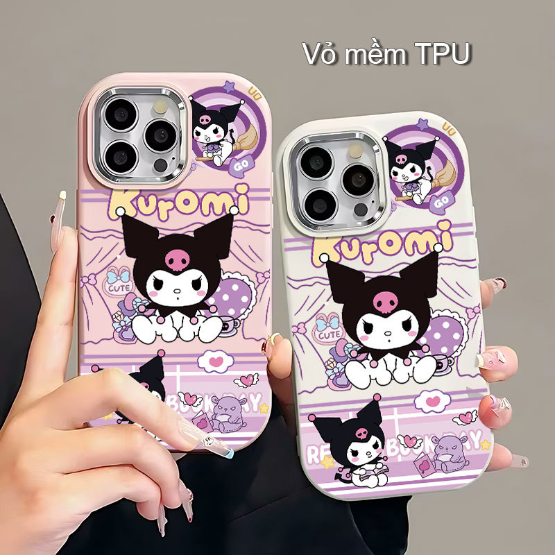 Ốp Lưng OPPO Kuromi Phân Cảnh Tím A53/A54/A55/A60/A74/A79/A38 TPU Soft Shell chống ngã