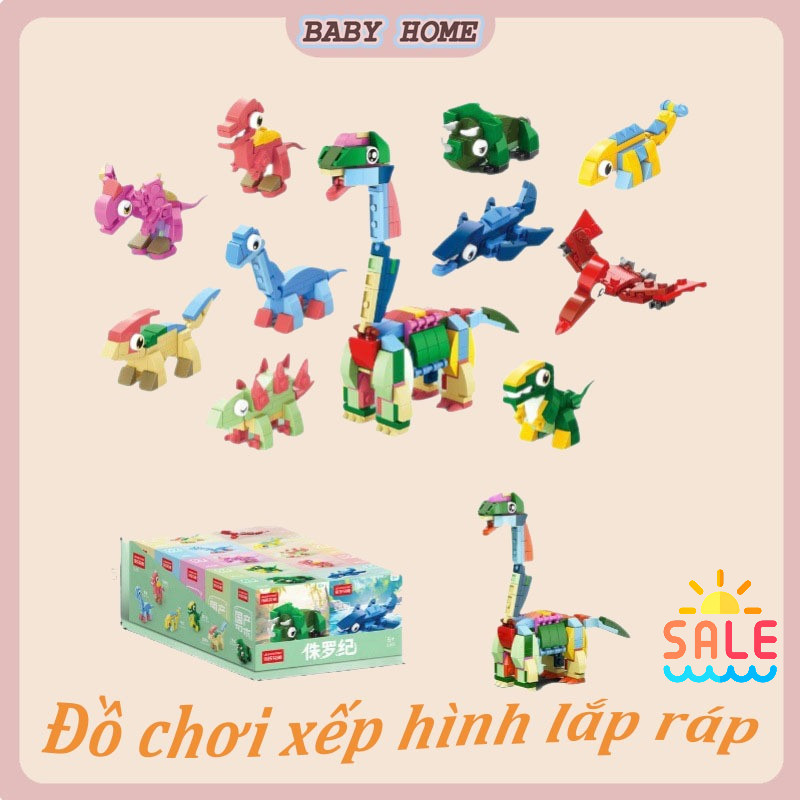 Bộ đồ chơi lắp ghép 10in1 mô hình động vật quà tặng cho bé đồ chơi lắp ráp