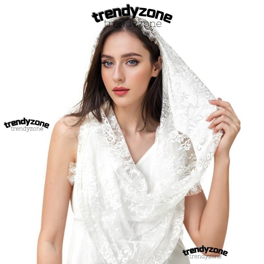 Khăn choàng và mũ nón nữ Trendyzone A0, chất liệu ren, phong cách cổ điển thanh lịch