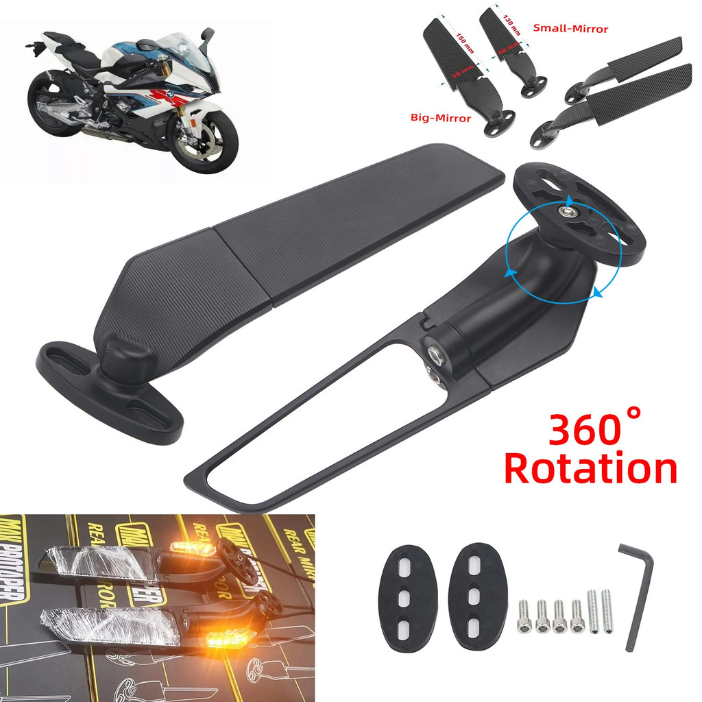 Dành Cho Xe BMW S1000RR S 1000RR S1000 RR Xe Máy Gương Sửa Đổi Cánh Gió Có Thể Điều Chỉnh Xoay Gương