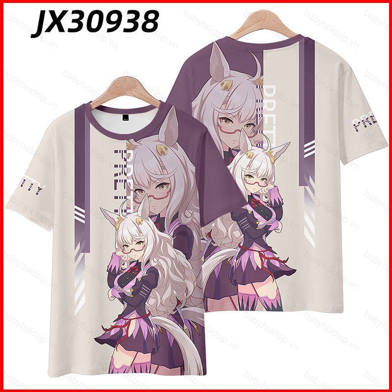 Ao Thun Cosplay Uma Musume Biwa Hayahide, Thiết Kế 3D, Vải Chất Lượng Cao, Phù Hợp Mùa Hè