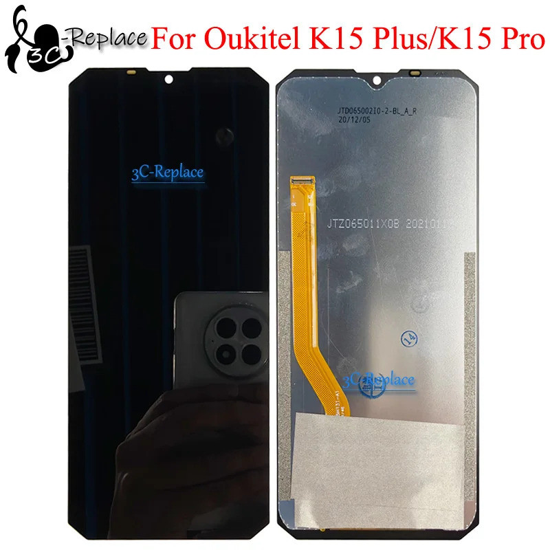 Đen 6.52 Inch Cho Oukitel K15 Plus Oukitel K15 Pro Màn Hình LCD Màn Hình Cảm Ứng Bộ Số Hóa Bảng Điều