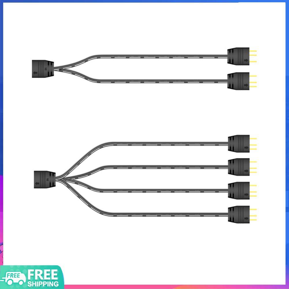 Chiếu sáng♨ 5V 3Pin Fan HUB Splitter Dây nối dài cáp nguồn cho Mainboard