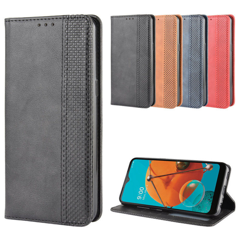 Ốp điện thoại di động LG K51 Vỏ da Q51 Vỏ điện thoại di động Vỏ lật từ tính Vỏ bảo vệ LG Q51 Ví đựng