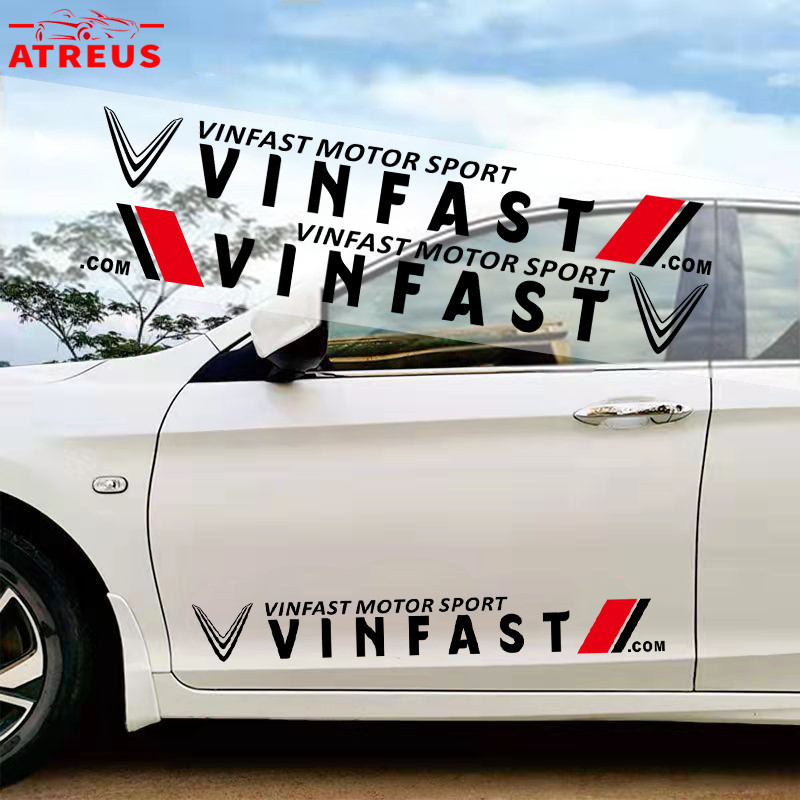 2 Chiếc Vinfast Dán Xe Ô Tô Cửa Tự Động Bên Thân Trang Trí Đề Can Chống Trầy Xước Bìa Trang Trí Deca