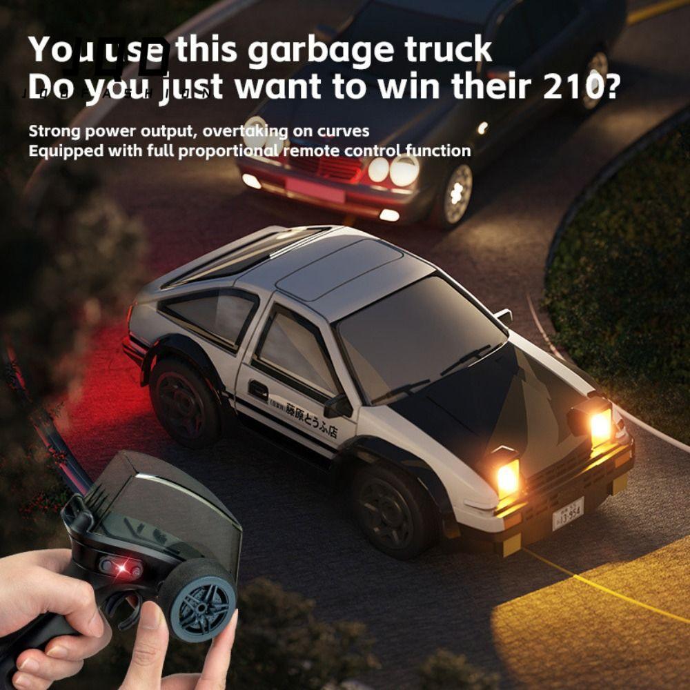 JQD RC Drift Car, Racing Sports Black & White RC Stunt Car, Creative Electric 1 / 64 MINI AE86 Đồ ch