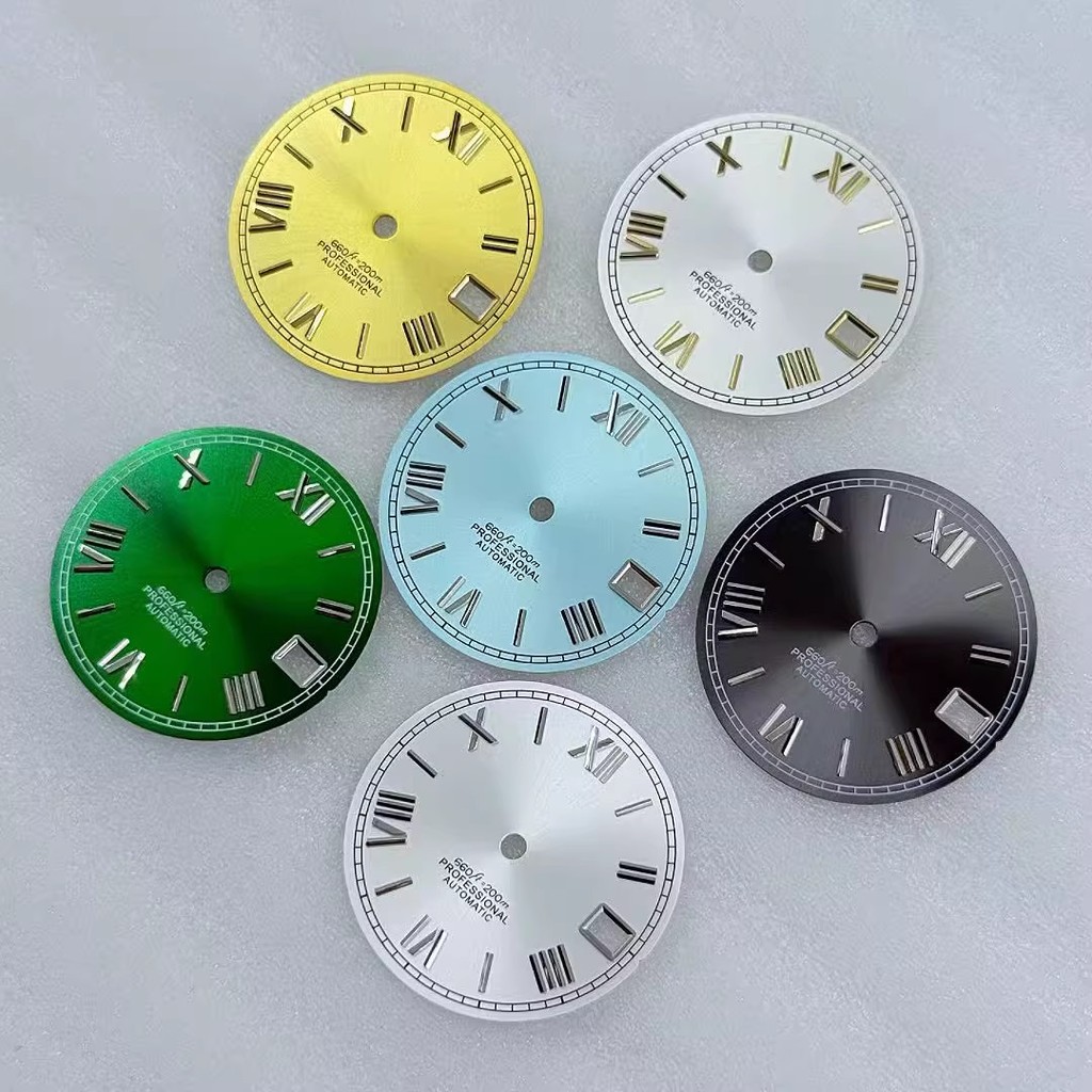 [New 35] Nhật ký số La Mã Mặt số sửa đổi 28,5mm Bề mặt nhân vật họa tiết mặt trời Thích hợp cho chuy