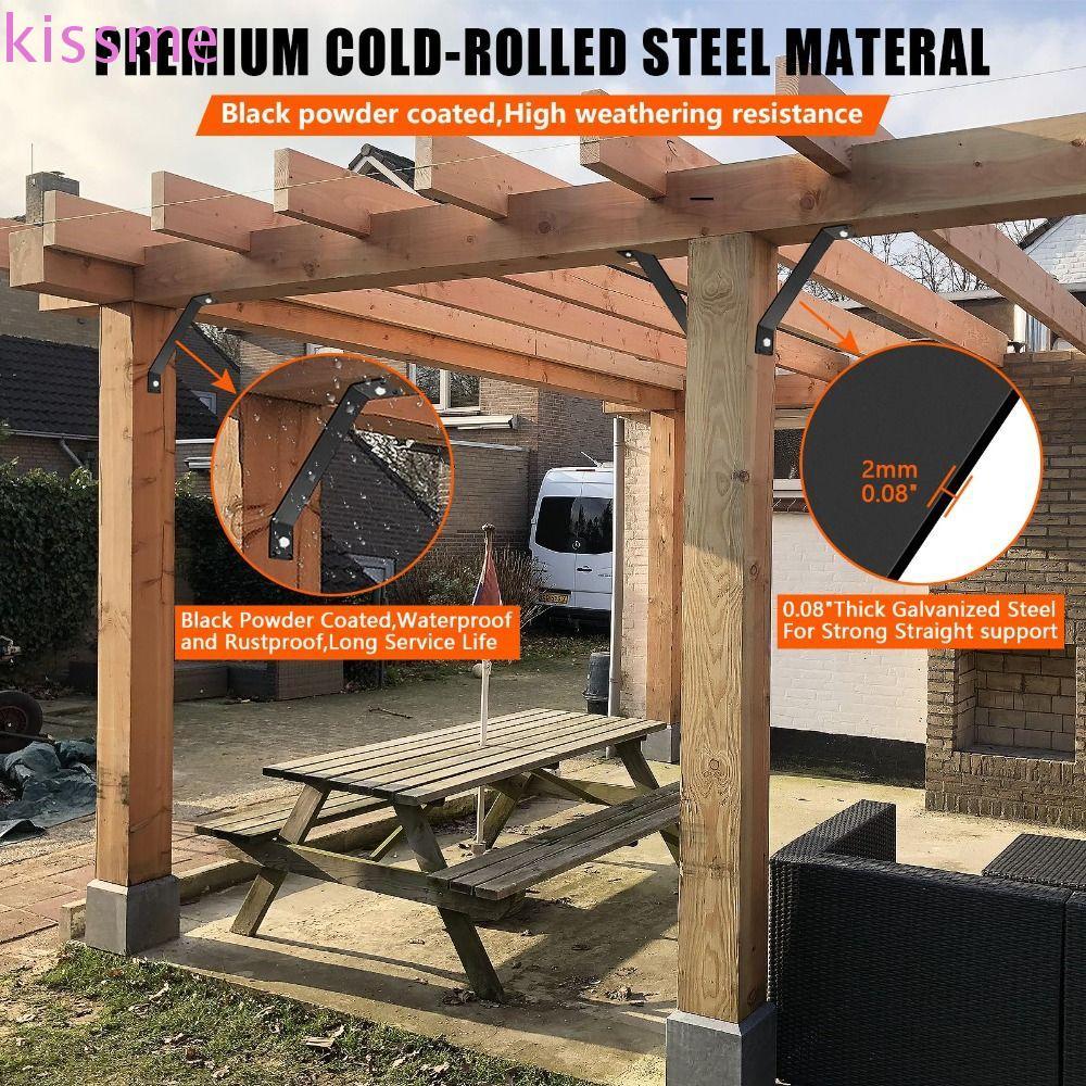 Giá đỡ kim loại KISSME, Thanh gia cố dày hạng nặng, Bộ gia cố 45° Tăng cường khung bên trong Gazebo 