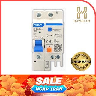  Cầu dao Aptomat chống giật chống dòng rò CHINT 2P  1P + N   10A - 63A  Hàng chính hãng CE- Chữ Tiếng Anh  