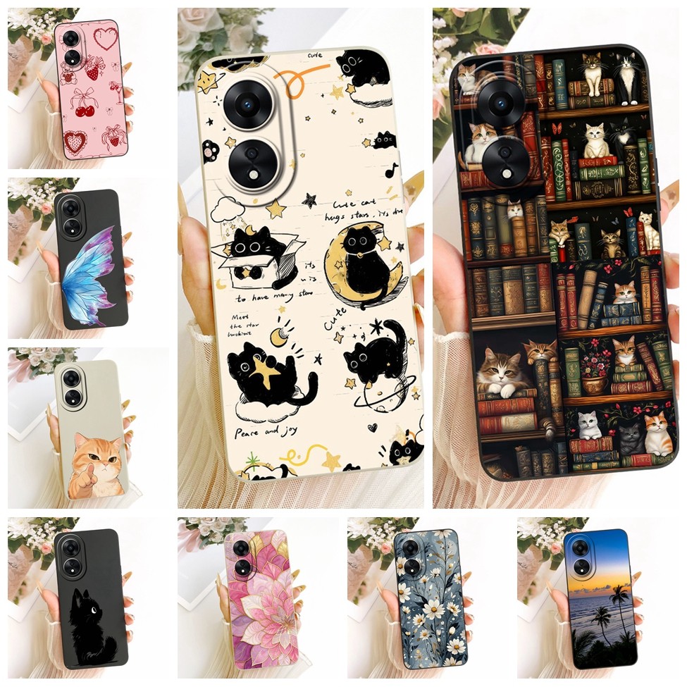 Ốp lưng Oppo A58 5G Oppo A58X Cover PHJ110 Phim hoạt hình thời trang Vỏ điện thoại silicon vẽ ngộ ng
