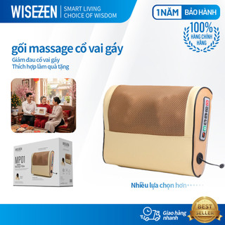  Wisezen Gối Massage Cổ Vai Gáy Máy Massage Hồng Ngoại 20 Bi Cao Cấp Hỗ Trợ Mát Xa Toàn Thân 