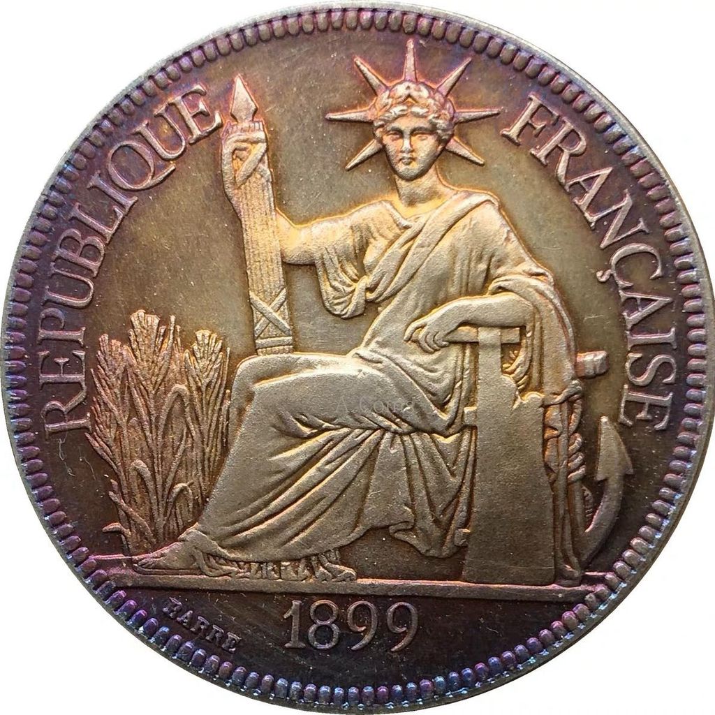 39mm Pháp Ấn Độ Chinapi Astor Đồng Xu Ngồi Đại Dương Ngẫu Nhiên Năm Thủ Công Bạc Đồng Xu Bạc Đô La B