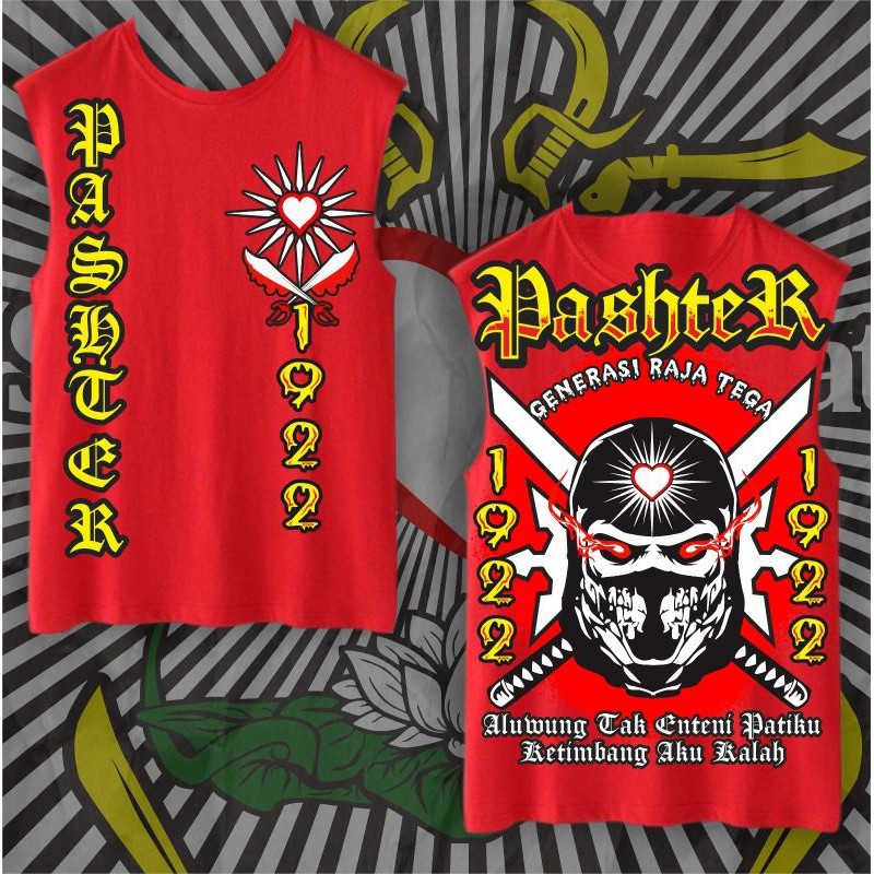 Áo Vest Singlet Thế Hệ Pashter Raja Tega 1922 - Psht Singlet Thiết Kế Mới Nhất Với Họa Tiết Đương Đạ