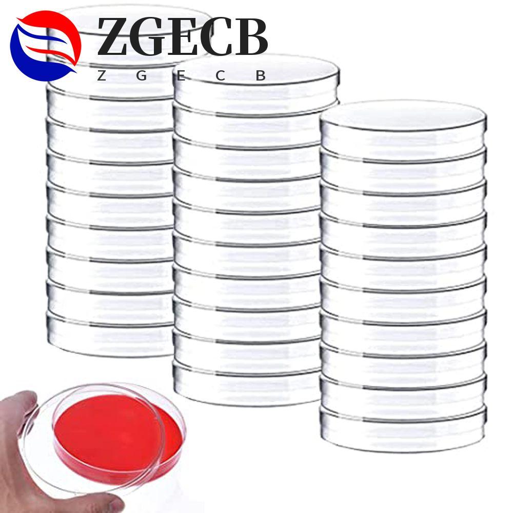 ZGECB Petri Đĩa Vật Dụng Giáo Dục Sinh Học 90x15mm Nhựa Trong Suốt Có Nắp Đĩa Petri Trong Suốt