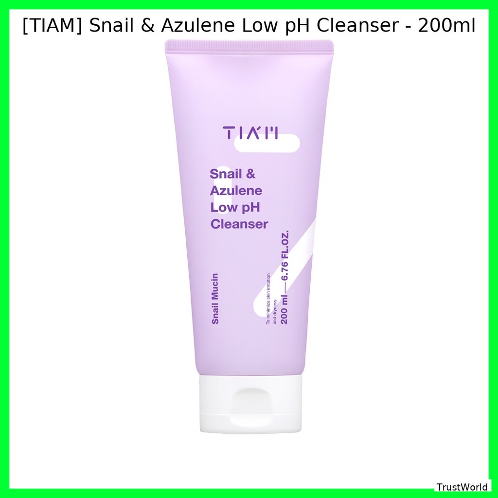 [TIAM] Sữa rửa mặt có độ pH thấp Snail & Azulene - 200ml / Nhẹ nhàng, Hydrating của TrustWorld