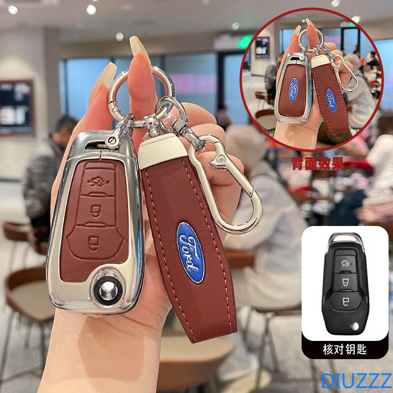 FLIP KEYS FORD RANGER, EVEREST, RAPTOR FLIP KEYS Hợp Kim Kẽm Da Chìa Khóa Xe Ô Tô Dành Cho Xe Ford R