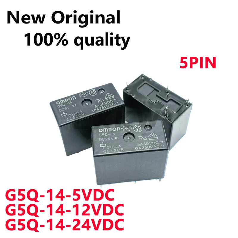 5 CÁI G5Q-14-5VDC DC5V 5V G5Q-14-12VDC DC12V 12V G5Q-14-24VDC DC24V 24V 5PIN Rơle nguồn còn hàng