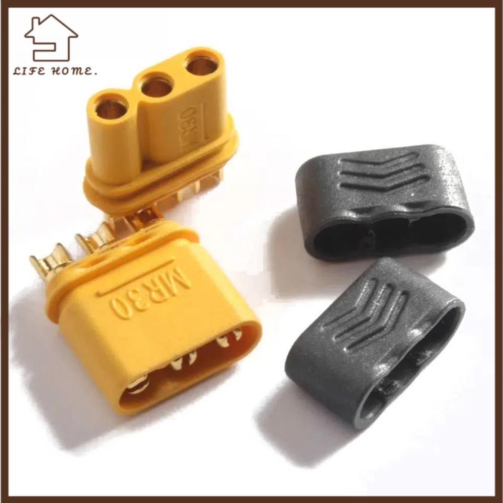Đầu nối YELGIRL MR30, phích cắm pin LiPo màu vàng đen có thể gắn được, AMASS có vỏ nhựa MR30 cho máy