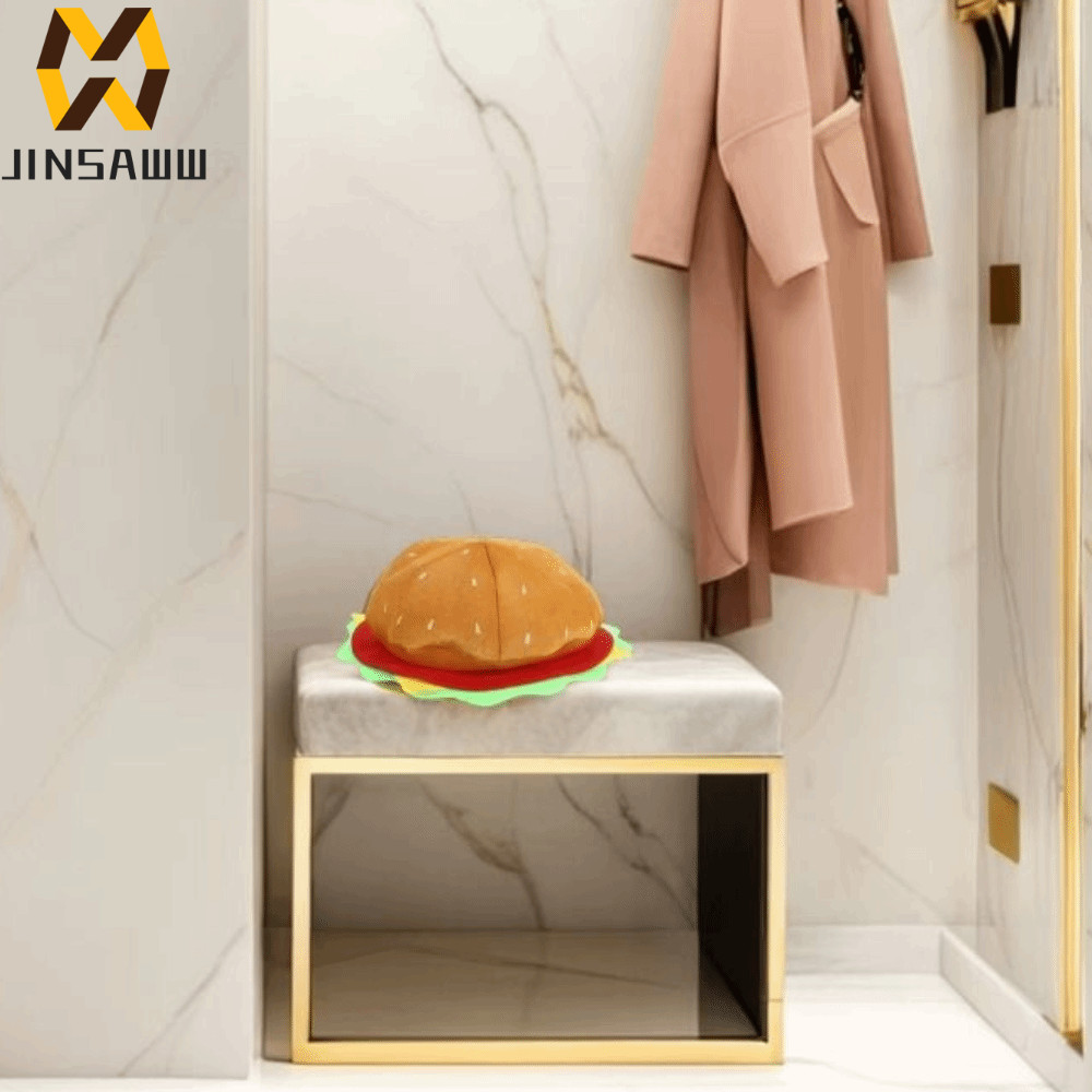 JENIFERDZ Mũ Burger Trang Trí, Sáng Tạo Dễ Thương Burger Mũ Đội Đầu, Hoạt Hình Mềm Mại Thoải Mái Ngộ