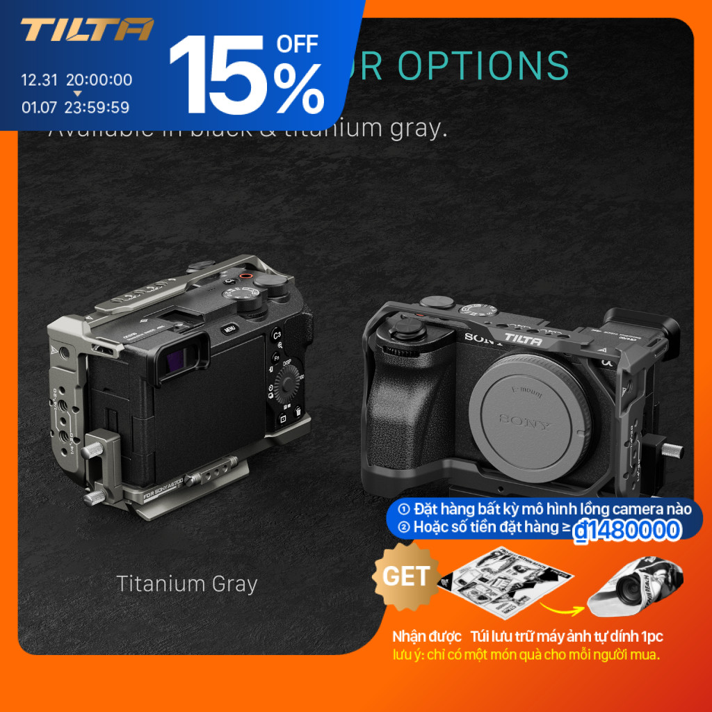 Tilta Chụp Phụ Kiện Lồng Cho Sony A6700 Lồng Máy Ảnh Nhẹ Bộ Cho Dsrl Camera Hệ Thống Làm Mát TA-T54-