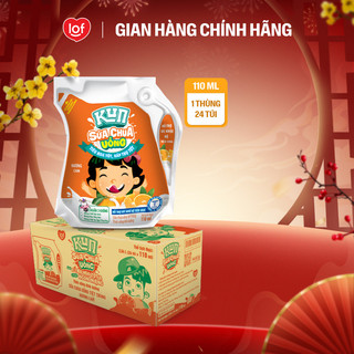  Sữa chua uống KUN vị cam thùng 24 túi x 110ml 