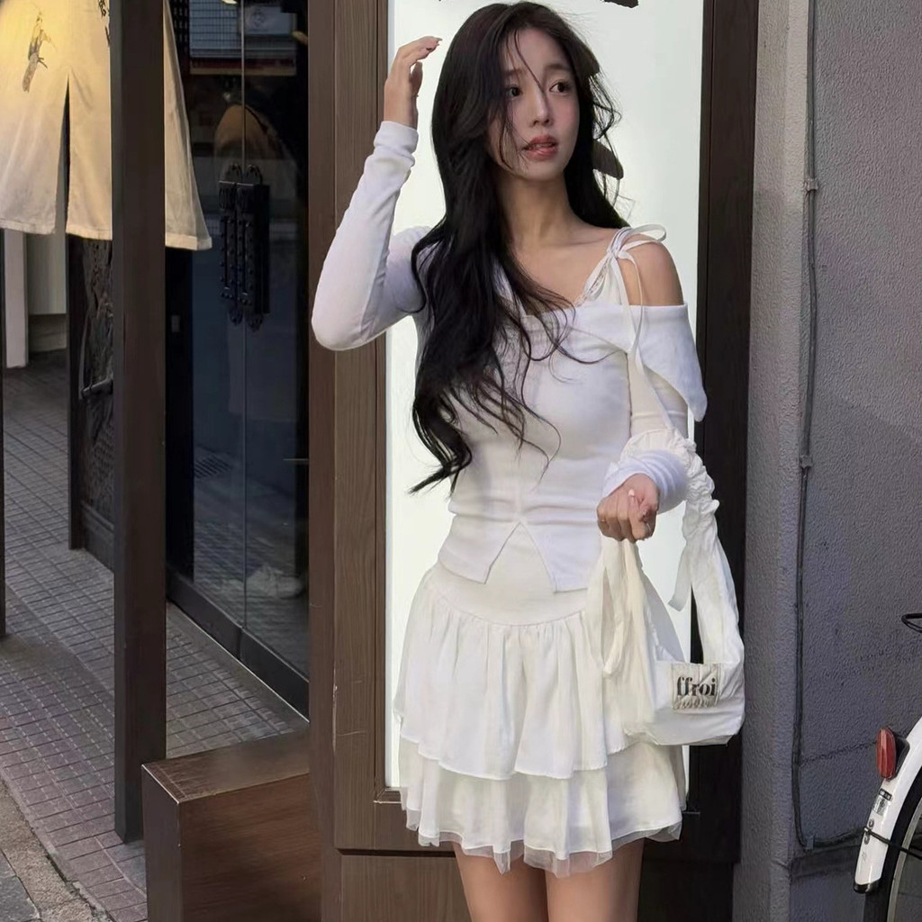 South Korea Notyourrose Mesh Double Layer Pleated High Waist A Short Skirt Versatile Ballet Girl Sty