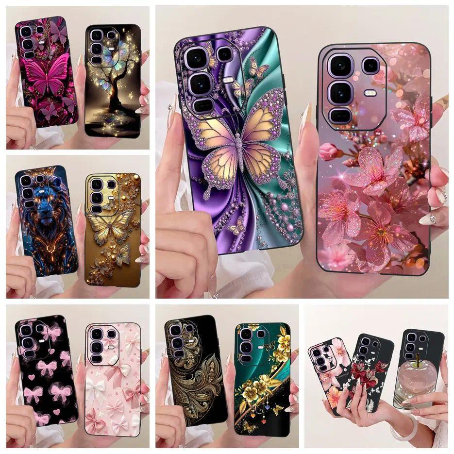 Dành Cho Infinix Note 50 Ốp Lưng Note50 Pro 4G X6855 Vỏ Sơn Bướm Sang Trọng Silicon Mềm Cho Infinix 