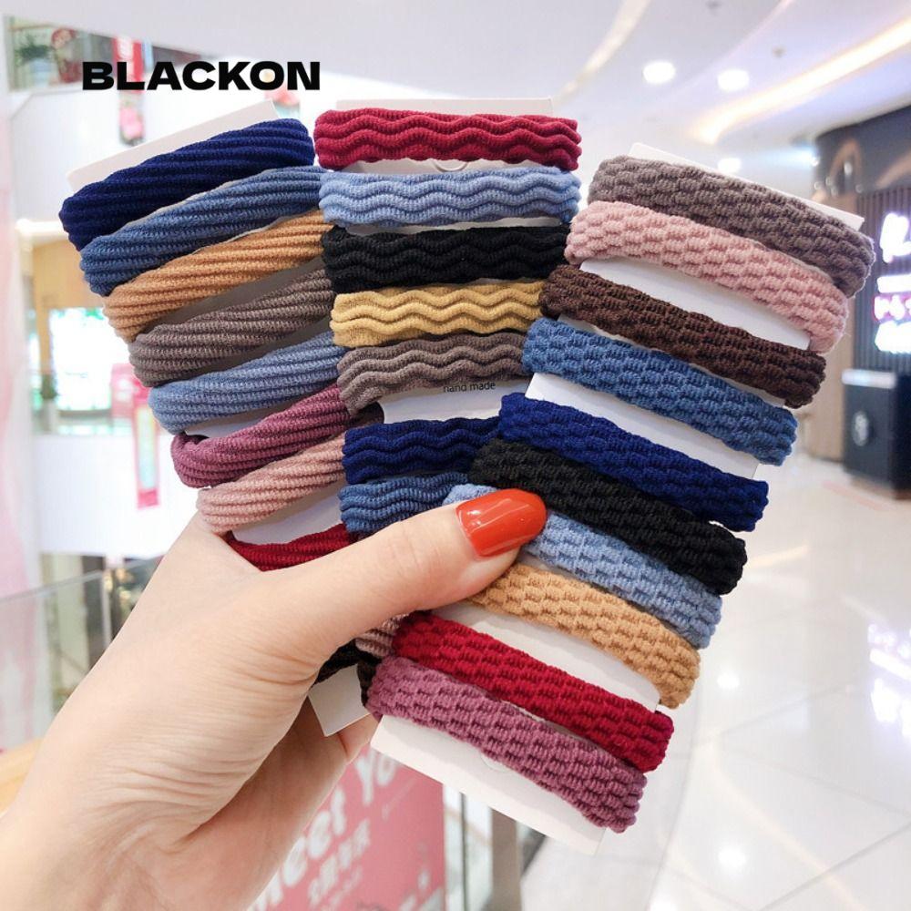 BlackOn 10 Dây Cao Su Scrunchie Co Giãn - Phụ Kiện Tóc Cho Bé Gái