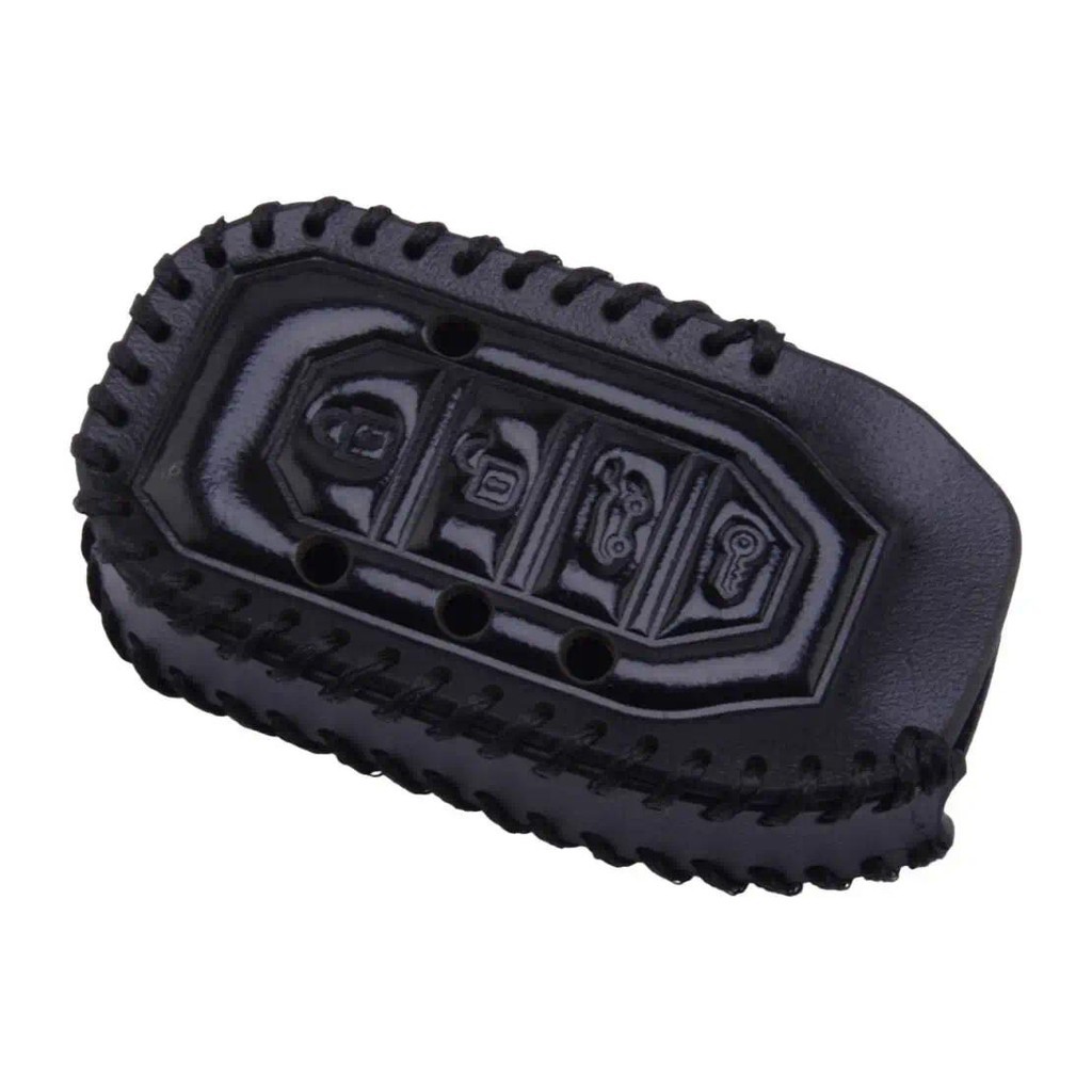 Đen Da PU Chìa Khóa Fob Bao RFX-P2WG15-SS Phù Hợp Cho Compustar G15 2Way Remoteauto Phần Trang Trí X