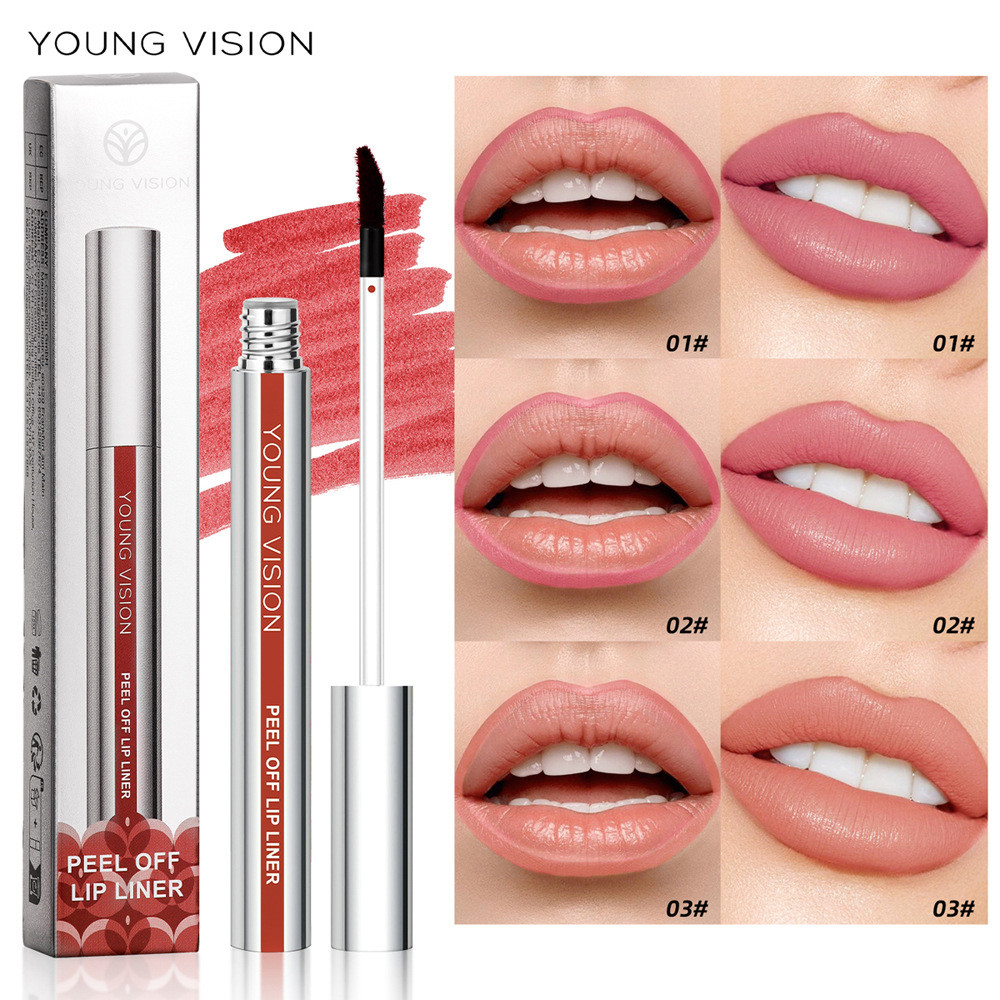 Xé-off Lip Liner Peel-off Lip Liner Matte Không Dễ Dàng Smudge Hook Liner Lip Pencil Bút Trang Điểm2