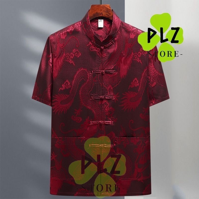 Bộ đồ Man Tang Áo sơ mi nam truyền thống 🍒 ❈ ❈ áo sơ mi nam sườn xám nam áo sơ mi nam quần áo áo áo 