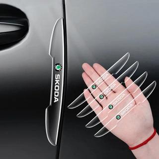 Vô Hình Tay Nắm Cửa Ô Tô Bên Cạnh Bảo Vệ Bảo Vệ Cho Skoda Fabia 2 Octavia 3 Nhanh Tuyệt Vời Phụ Kiện Led Hành Lý Tạo Kiểu