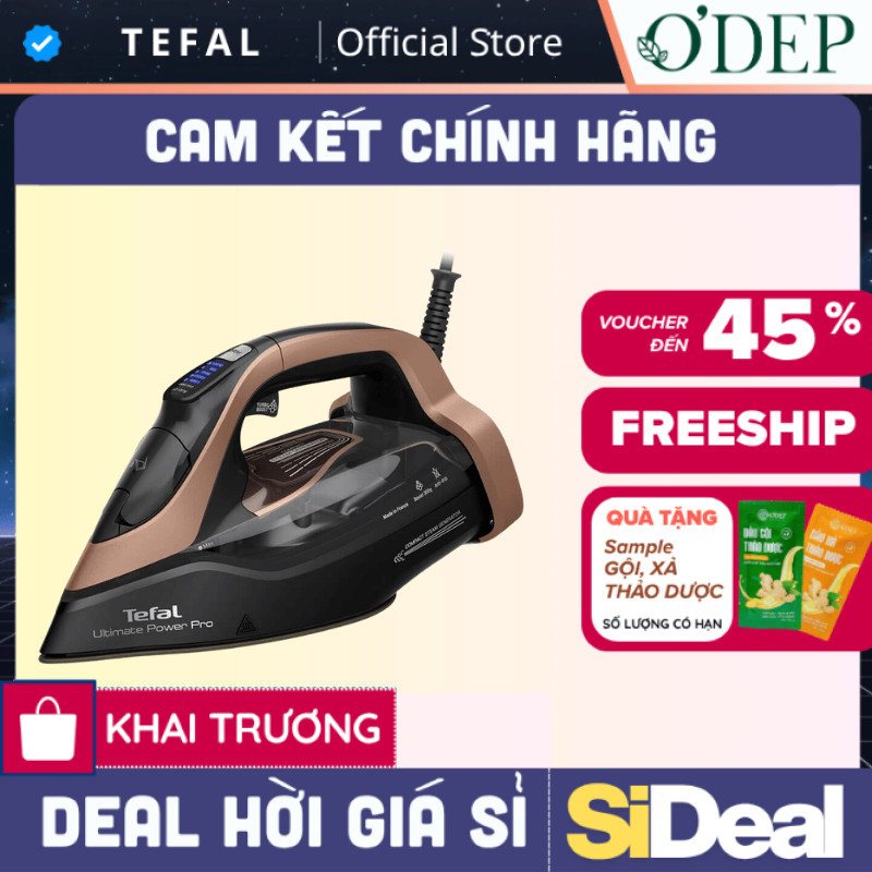 Bàn ủi hơi nước Tefal Ultimate Power Pro FV9E50E0 3200W - Mặt đế Ceramic - Bảo Hành Chính Hãng 2 Năm