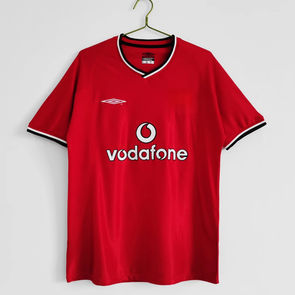 #M 00-01 Sân khách sân nhà Retro Soccer Jersey Bóng đá