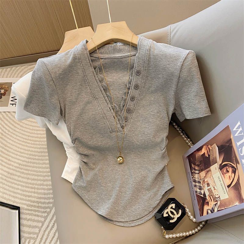 Áo thun bà bầu siêu sành điệu dành cho nữ mùa hè 2025 Slim Fit eo-Ci