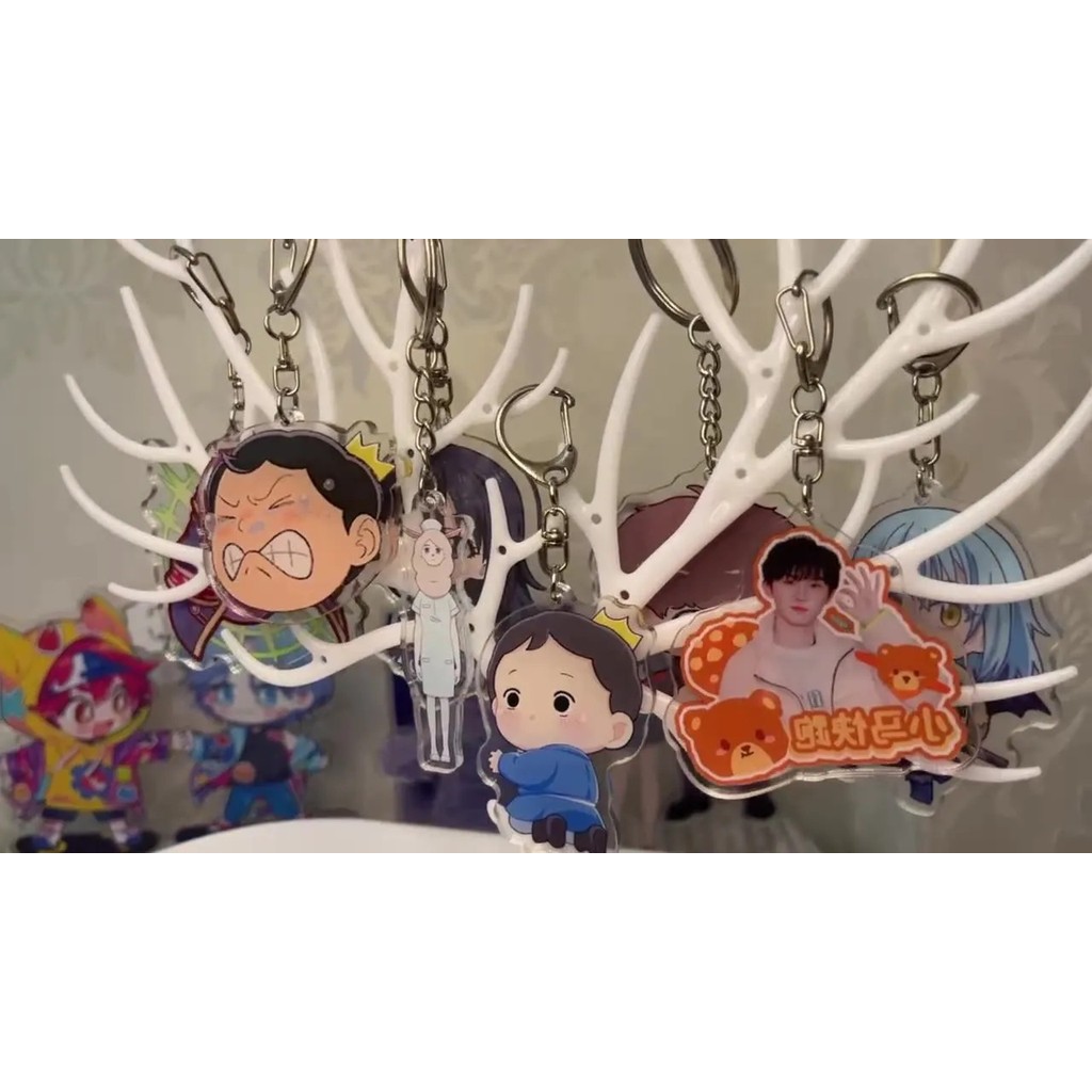 Móc khóa Anime Ousama Ranking Rimuru Kpop Mica Acrylic trong suốt phụ kiện trang trí túi xách quà tặ