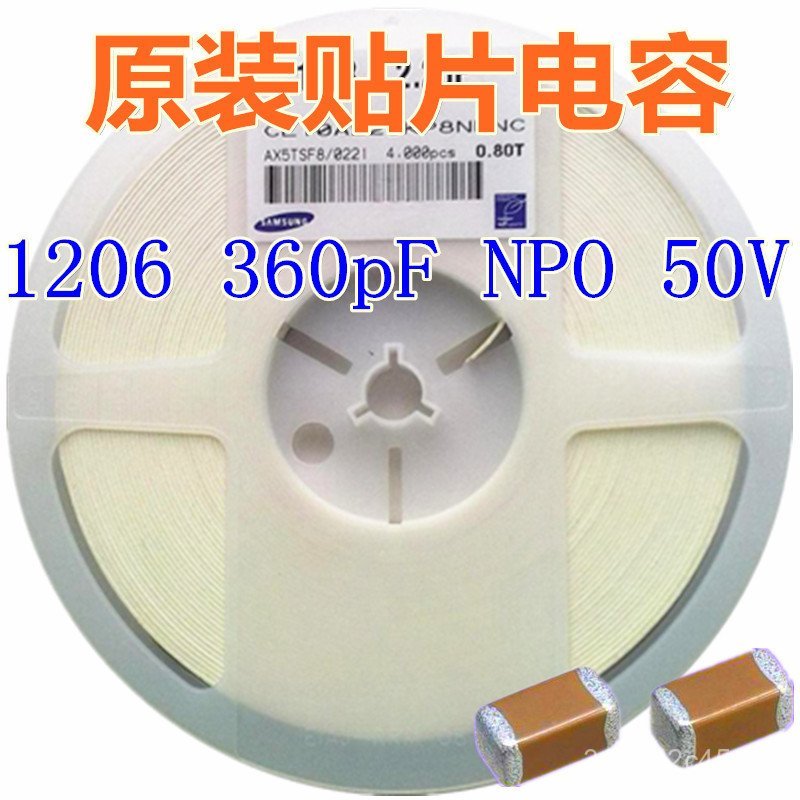 Tụ điện gốm Chip 1206 360pF NPO 50V Tụ điện SMD