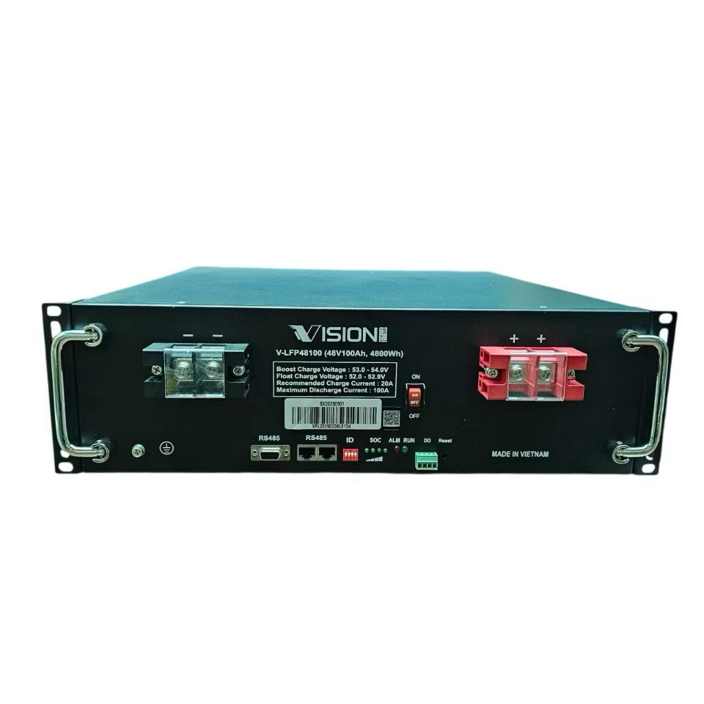Khối lưu trữ điện năng lượng mặt trời- VISION V-LFP48100 48V 100Ah 4800Wh