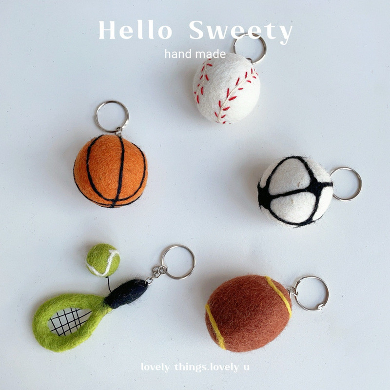 Bóng Thể Thao Bóng Rổ Bóng Chày Bóng Đá Tennis Mặt Dây Chuyền jellycat Nepal Handmade Len nỉ Handmad